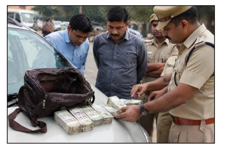 श्रम कल्याण अधिकारी की सरकारी गाड़ी से मिली 1.50 लाख नगदी