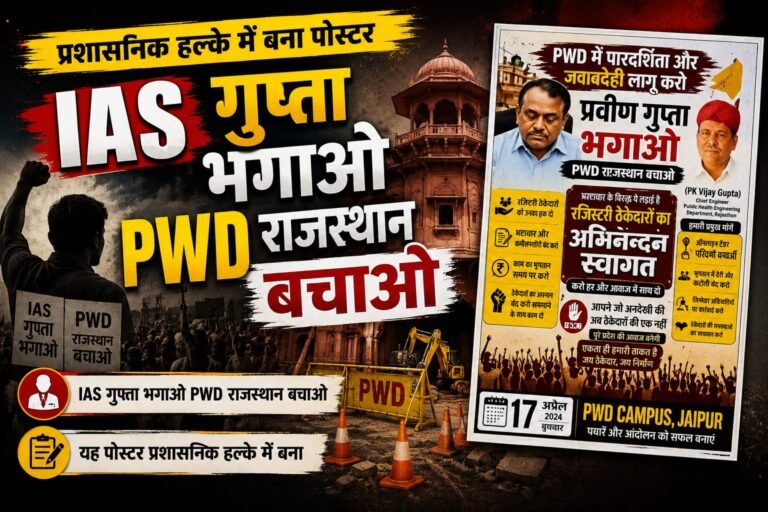 IAS  गुप्ता भगाओ PWD राजस्थान बचाओ