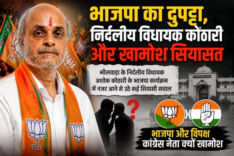 भाजपा का दुपट्टा, निर्दलीय विधायक कोठारी और खामोश सियासत